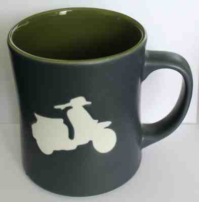Starbucks 2011 Vespa Moped Scooter Mug Flat Black w/ Green Interior  - Sold on eBay Jun, 6th 2019 for $19.99