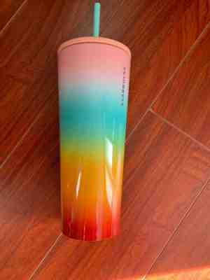 NEW Starbucks rainbow tumbler - Venti - Sold on eBay Jun, 6th 2019 for $28.00