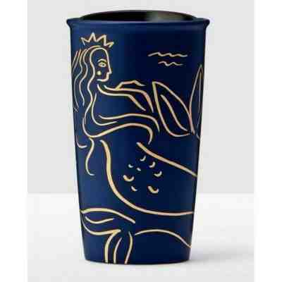 New 2017 Starbucks Golden Siren at Sea Navy Blue Ceramic Tumbler 12 oz RARE Cup - Sold on eBay Jun, 6th 2019 for $45.95