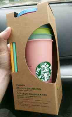 Starbucks 2019 Reusable Color Changing Cups 5 pack - Sold on eBay Jun, 6th 2019 for $67.00