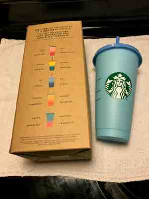 Starbucks Venti Color Changing Cup - Sky Cobalt Blue with blue lid - Sold on eBay Jun, 6th 2019 for $20.00