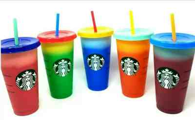 Starbucks Color Changing Reusable Cup With Lid & Straw 2019 New 1 Cup You Choose - Sold on eBay Jun, 6th 2019 for $24.99