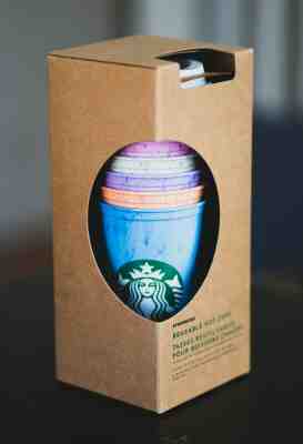 Starbucks Reusable Hot Cup Collection Pack of 6 w/ Lids Marble Summer 2019 - Sold on eBay Jun, 6th 2019 for $24.95