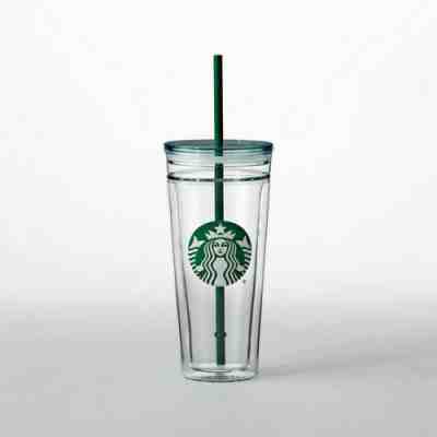 [Starbucks] Starbucks Glass Double Wall Cold Cup - 20 oz~ RARE~HTF - Sold on eBay Jun, 6th 2019 for $68.99