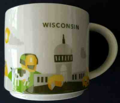 Starbucks Wisconsin Coffee Mug You Are Here Collection 14oz 2014 YAH - Sold on eBay Jun, 6th 2019 for $22.95