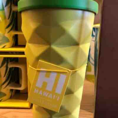 Starbucks Pineapple Tumbler Hawaii Exclusive & YELLOW HIBISCUS card & Cookies!  - Sold on eBay Jun, 6th 2019 for $43.99