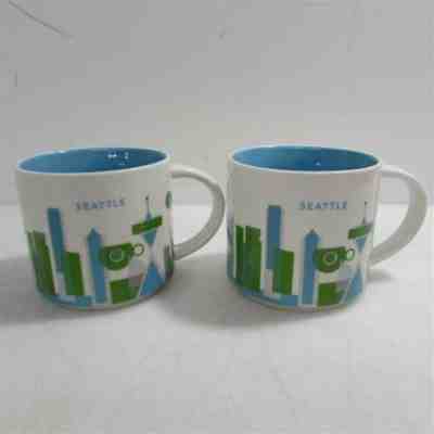 2x Starbucks You Are Here 2013 Seattle Coffee Tea Mugs  - Sold on eBay Jun, 6th 2019 for $15.13