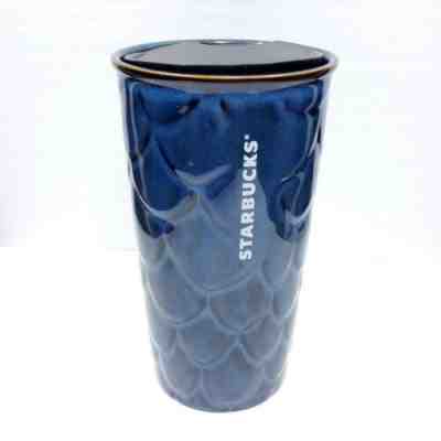 NEW 2017 Starbucks Anniversary Travel Mug Blue Siren Scales - Sold on eBay Jun, 6th 2019 for $25.00