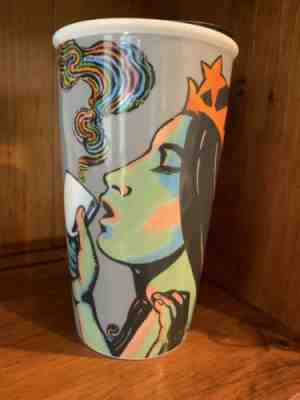NEW STARBUCKS MILTON GLASER SIREN ART PSYCHEDELIC CERAMIC 12 OZ TRAVELER TUMBLER - Sold on eBay Jun, 6th 2019 for $19.00