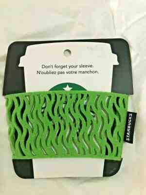 RARE Starbucks Reusable Cup Sleeve 100% Recyclable Felt Green W/ Starbucks Tag - Sold on eBay Jun, 6th 2019 for $21.99