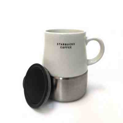 Starbucks Travel Mug 2004 14 fl oz Ceramic Metal Bottom Coffee Tea With Lid EUC - Sold on eBay Jun, 6th 2019 for $20.00