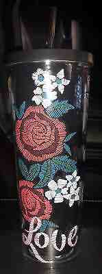 STARBUCKS 2019 VALENTINES DAY BLACK ROSES TATTOO TUMBLER NEW! - Sold on eBay Jun, 6th 2019 for $25.34