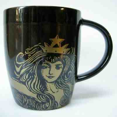 Starbucks Coffee Mug Tea Cup Brown Gold Mermaid Siren Anniversary Bone China - Sold on eBay Jun, 6th 2019 for $25.00