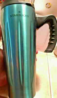 ?UBER?RARE? 2004 Starbucks Barista Solo Teal 16oz Tumbler *NEW* Stainless Steel