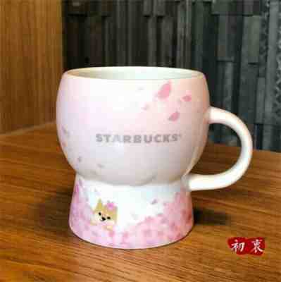 New China 2019 Starbucks Sakura Dog Under The Cherry Blossom Tree 12oz Mug - Sold on eBay Jun, 6th 2019 for $28.48