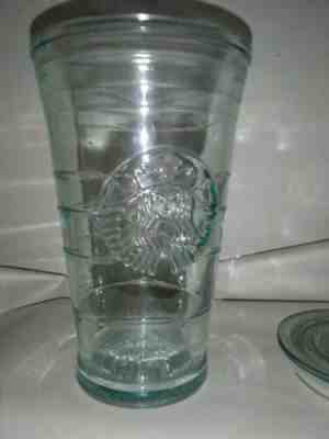 Starbucks Glass Cup To Go Clear Recycled Spain Straw Cold Grande 16 oz Drink use - Sold on eBay Jun, 6th 2019 for $16.00