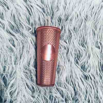 NEW Rare Starbucks Pink Iridescent Rose Gold Diamond Studded Facet 24oz Cold Cup - Sold on eBay Jun, 5th 2019 for $34.99
