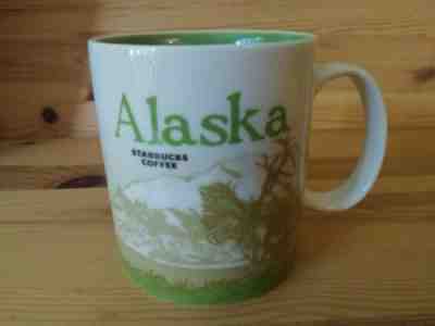 Starbucks Coffee Mug Alaska 2009 Collector Series Green Bear Brown Moose 16oz - Sold on eBay Jun, 5th 2019 for $99.99