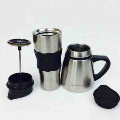 Starbucks Barista Stainless Steel Coffee Press Travel Mug Tumbler 16oz short cup - Sold on eBay Jun, 5th 2019 for $29.99