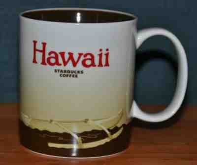 NEW w/Sticker 2011 STARBUCKS COFFEE MUG HAWAII GLOBAL ICON SERIES Boat Surfer  - Sold on eBay Jun, 5th 2019 for $22.00