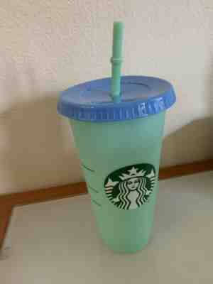 Starbucks Reusable COLOR CHANGING 1 Cold Cup 24oz- Green  Single - Sold on eBay Jun, 5th 2019 for $19.99