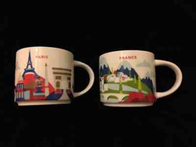 Starbucks Paris France YAH Mug Set Wine Eiffel Tower Baguette Cup You Are Here - Sold on eBay Jun, 5th 2019 for $98.98