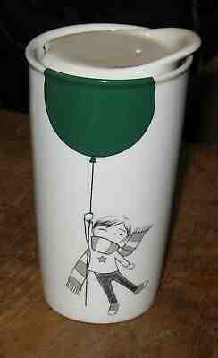 Starbucks 2014 Boy With Green Balloon Travel Tumbler/Mug/Cup 12 oz - Sold on eBay Jun, 5th 2019 for $18.95