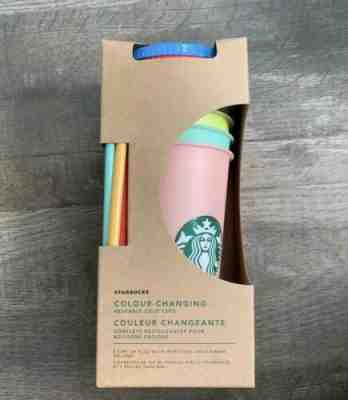 NEW STARBUCKS SUMMER 2019 COLOR-CHANGING REUSABLE CUPS W/STRAWS SET OF (5)  - Sold on eBay Jun, 5th 2019 for $75.00