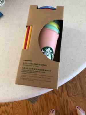 NEW! Starbucks COLOR CHANGING Cold Cup Collection 5 Pack Lid Straw 24oz RARE! - Sold on eBay Jun, 5th 2019 for $62.00