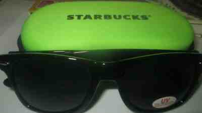 Starbucks SUNGLASSES & Neon Green Hard Shell Sunglasses Case  Collectible!! RARE - Sold on eBay Jun, 5th 2019 for $25.00