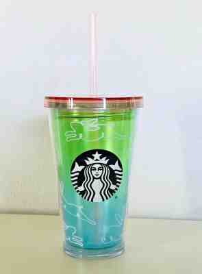 NEW STARBUCKS LIMITED EDITION RAINBOW EASTER BUNNY 16 OZ. COLD CUP TUMBLER - Sold on eBay Jun, 5th 2019 for $19.90