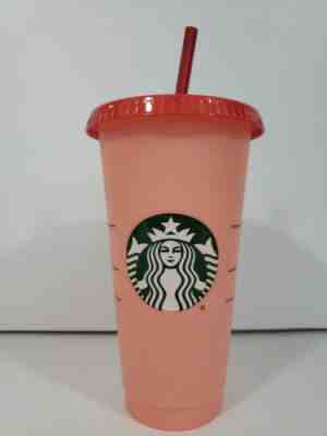Starbucks Color Changing Reusable Cold Cup Pink Rose Coral Brand New  - Sold on eBay Jun, 5th 2019 for $19.99