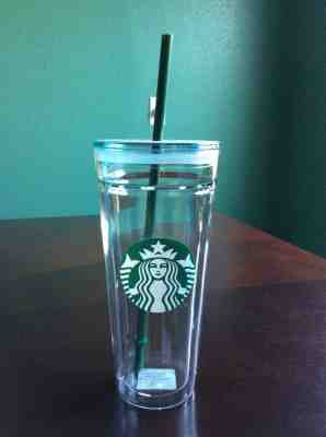 Starbucks 24 Oz Recycled Glass Cold Cup Tumbler, Lid, & Straw  - Sold on eBay Jun, 4th 2019 for $25.00