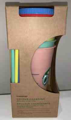 NIB Starbucks COLOR CHANGING Set Of 5 (24 OZ) Summer Cold Tumbler Cups RARE - Sold on eBay Jun, 4th 2019 for $57.00