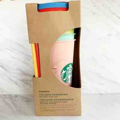 New Starbucks Color Changing Reusable Cold Cups Tumbler NIB Set of 5 24 oz - Sold on eBay Jun, 4th 2019 for $64.00
