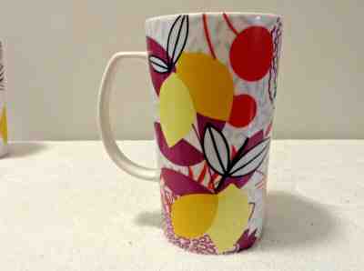 Starbucks 2015 Etched Spring Floral Lemons Tropical 16 oz Tall Coffee Mug Cup - Sold on eBay Jun, 4th 2019 for $16.04