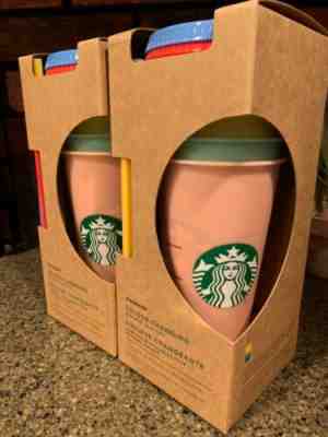 NEW RARE Starbucks Color Changing Tumbler Reusable-5 Cups Lids Straws Summer2019 - Sold on eBay Jun, 4th 2019 for $68.99
