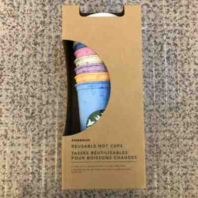 Starbucks Reusable hot cup collection pack of 6 W/Lids marble summer 2019 - Sold on eBay Jun, 4th 2019 for $24.99