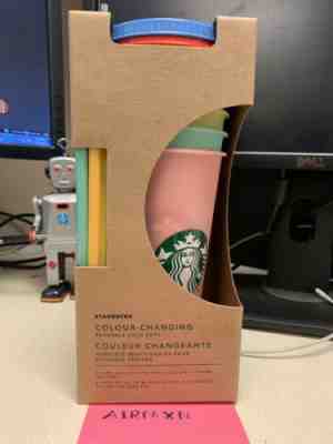 Starbucks Color Changing Reusable Cold Cup - 5 Lids 5 Straws 24oz - RARE - Venti - Sold on eBay Jun, 3rd 2019 for $65.00