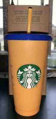 Starbucks Reusable Color Changing Cold Cup Apricot - Sold on eBay Jun, 3rd 2019 for $18.00
