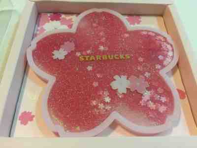 1 Starbucks silicone coaster cherry blossom sakura pink card glitter Thailand  - Sold on eBay Jun, 3rd 2019 for $24.99