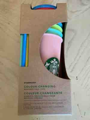 STARBUCKS Color Changing Reusable Cold Cups Collection Pack 5 Lids Straws 24oz - Sold on eBay Jun, 3rd 2019 for $75.00