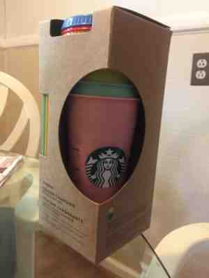 Starbucks Colour Changing Reusable Cold Cups. 5 Cups, Lids, Straws 24 Oz Each - Sold on eBay Jun, 3rd 2019 for $59.00