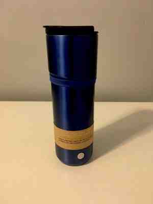 STARBUCKS NEW COBALT STEEL BLUE STAINLESS COFFEE TUMBLER TRAVELER - Sold on eBay Jun, 25th 2019 for $23.50