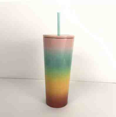 Starbucks 2019 Summer Pride Rainbow Stainless Cold Cup Tumbler Venti 24 oz  - Sold on eBay Jun, 25th 2019 for $26.00