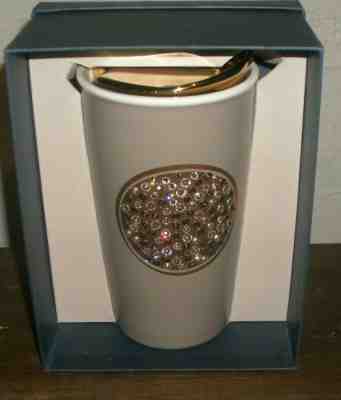 Starbucks Swarovski Anniversary Ceramic Coffee Tumbler Grey/gold 12 oz. - Sold on eBay Jun, 24th 2019 for $58.00
