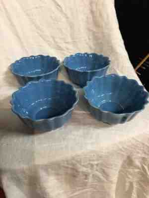 4 Piece BLUE STARBUCKS COFFEE COMPANY Flower Shape tulip Bowls 2005  - Sold on eBay Jun, 24th 2019 for $29.99