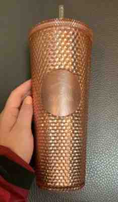 Starbucks Rose Gold Studded Jeweled Cold Cup Tumbler-Summer 2019 Collection - Sold on eBay Jun, 24th 2019 for $29.99