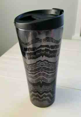 NEW Starbucks Black/Gray Wavy Lines Stainless Steel Tumbler Travel Mug 16 Fl oz - Sold on eBay Jun, 24th 2019 for $19.95