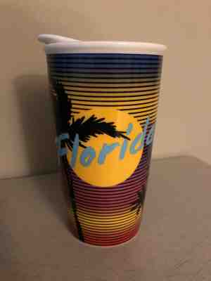 Starbucks Florida 12fl oz Coffee Double Wall Tumbler Mug Cup 2016 State Sun Palm - Sold on eBay Jun, 24th 2019 for $15.00